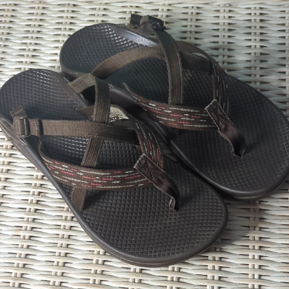 Chaco Brown and Red Women's Sandals